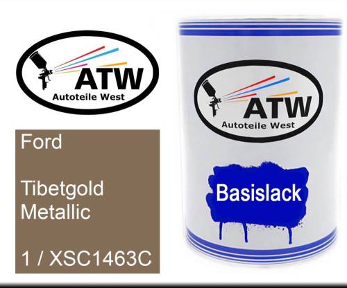 Ford, Tibetgold Metallic, 1 / XSC1463C: 500ml Lackdose, von ATW Autoteile West.